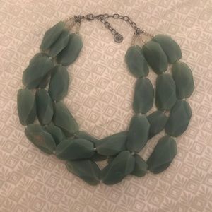 Large Green Stone Statement Necklace